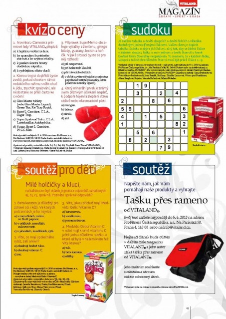 Vitaland leták, strana 15 Vitaland leták, strana 15