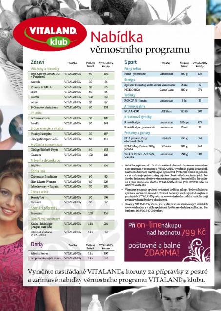Vitaland leták, strana 20 Vitaland leták, strana 20