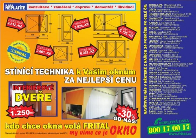 Frital leták, strana 2 Frital leták, strana 2