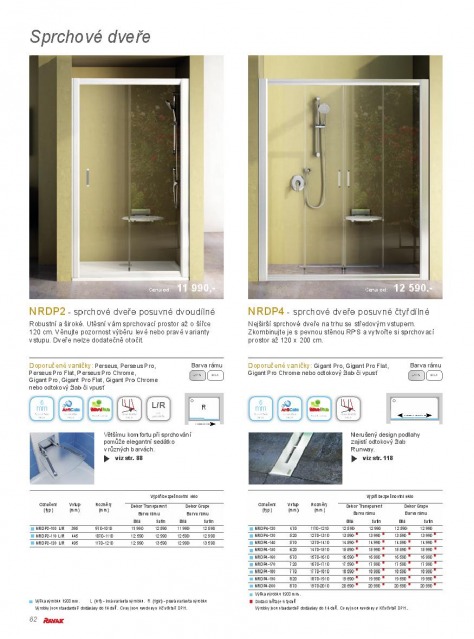 Koupelny Ravak katalog, strana 62