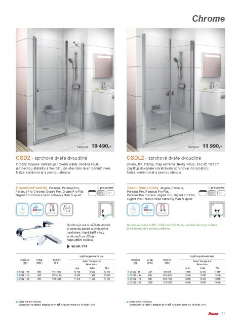 Koupelny Ravak katalog, strana 71