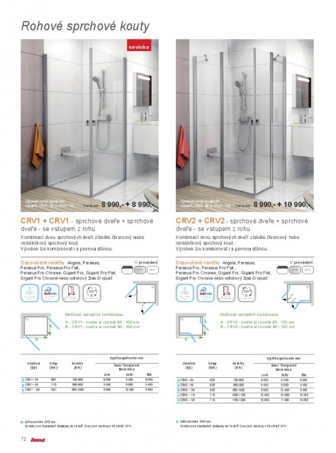 Koupelny Ravak katalog, strana 72