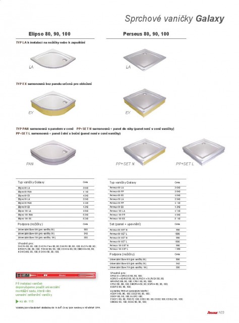 Koupelny Ravak katalog, strana 103
