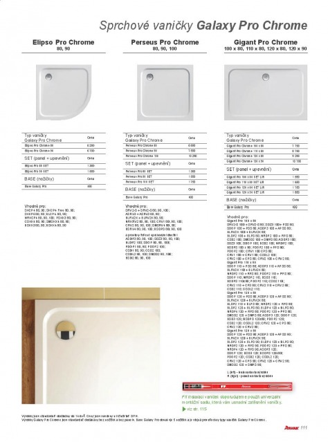 Koupelny Ravak katalog, strana 111