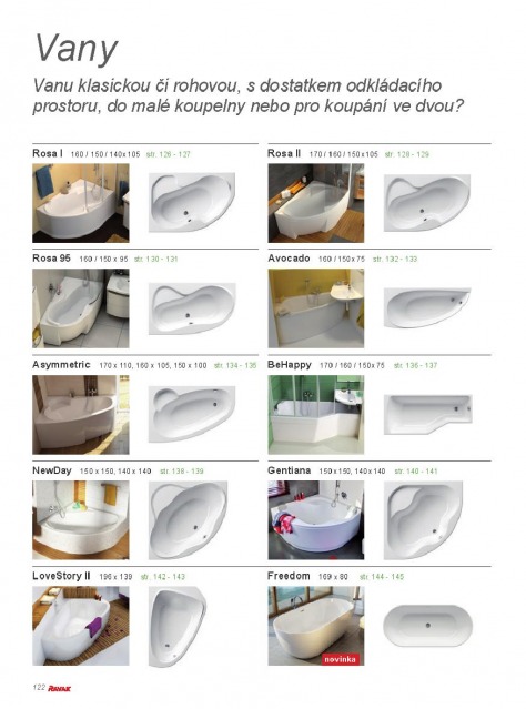 Koupelny Ravak katalog, strana 122