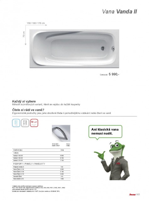 Koupelny Ravak katalog, strana 162