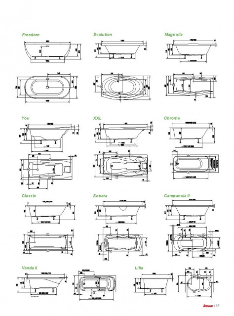Koupelny Ravak katalog, strana 166