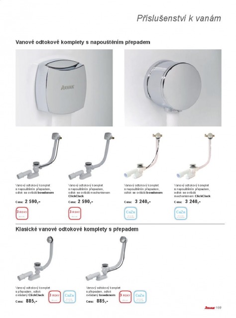 Koupelny Ravak katalog, strana 168