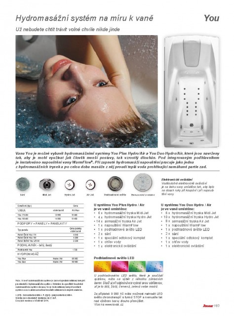 Koupelny Ravak katalog, strana 182