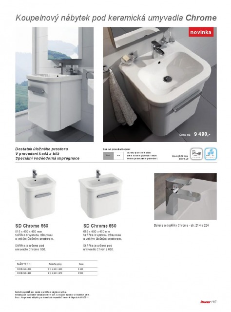 Koupelny Ravak katalog, strana 186